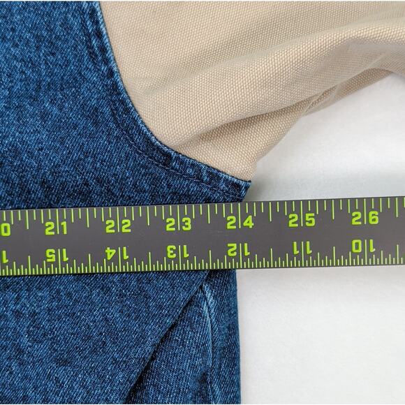 Cabela's Men's Vintage Varsity Jacket Outdoor Working Size Large Blue Beige - Picture 10 of 11